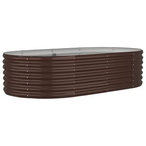 vidaXL Hochbeet Verzinkter Stahl 152x80x36 cm Braun