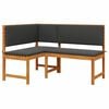 vidaXL Gartenstuhl mit Kissen Braun 140 x 100 x 91cm Massivholz Akazie