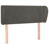 vidaXL Kopfteil mit Ohren Dunkelgrau 93x23x78/88 cm Samt
