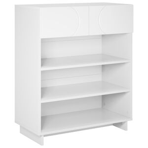 vidaXL Schuhschrank 73 x 38 x 87,5 cm Holzwerkstoff Wei&szlig;