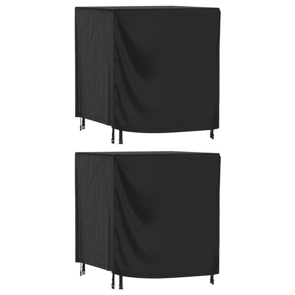 vidaXL Gartenm&ouml;bel-Abdeckungen 2 Stk Schwarz 116x100x120cm Wasserdicht