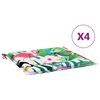 vidaXL Gartenstuhl-Kissen 4 Stk. Mehrfarbig 50x50x4 cm Stoff