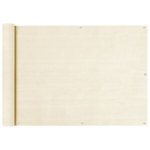 vidaXL Balkon Sichtschutz Creme 75x400 cm HDPE