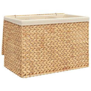 vidaXL W&auml;schekorb mit 3 F&auml;chern 75x42,5x52 cm Wasserhyazinthe
