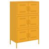 vidaXL Highboard Senfgelb 68x39x113 cm Stahl