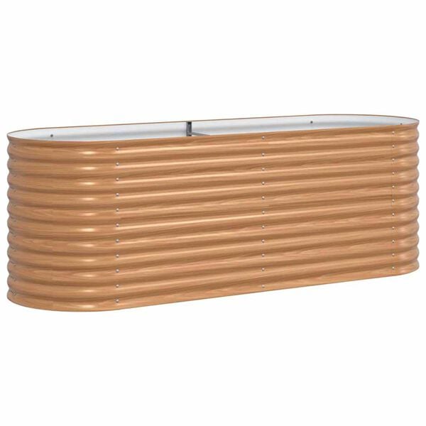 vidaXL Hochbeet Braun 240 x 80 x 81 cm Stahl