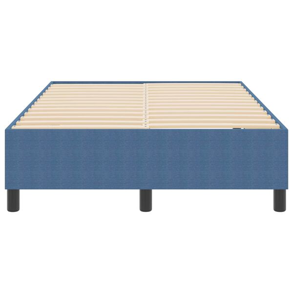 vidaXL Plattformbettgestell Blau 120 x 190 cm Stoff