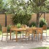 vidaXL Garten Essgruppe 7 pcs Grau Poly Rattan