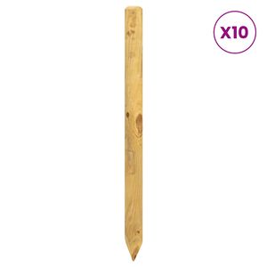 vidaXL Zaunpfosten 10 stk. Gr&uuml;n 120 cm Massives Kiefernholz