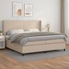 vidaXL Boxspringbett Matratze Cappuccino-Braun 200x200cm Kunstleder