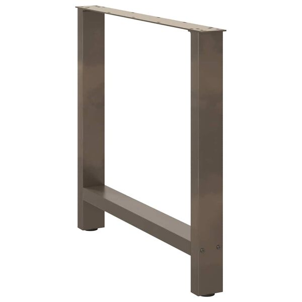 vidaXL Esstischbeine Naturstahl 2 Stk. 70x(72-73) cm Stahl