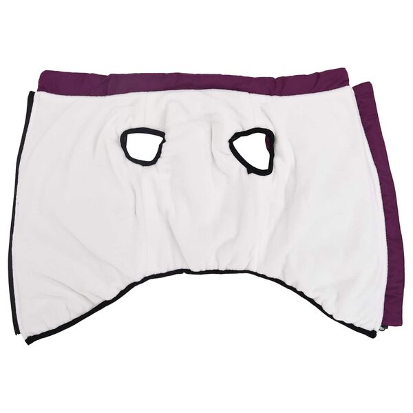 vidaXL Hundemantel mit Geschirr Lila L52 Fleece und Polyester