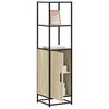 vidaXL Highboard Sonoma-Eiche 35,5x35x139 cm Holzwerkstoff Metall
