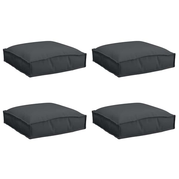 vidaXL Palettkissen für geeigneten Sitz 4 pcs Schwarz 40 x 40 x 8 cm