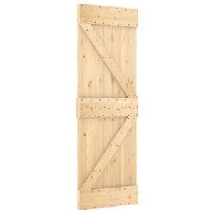 vidaXL Schiebet&uuml;r NARVIK 70 x 210 cm (152,5 cm) Nat&uuml;rlich und Schwarz