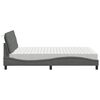 vidaXL Bett mit Matratze Dunkelgrau 120x200 cm Stoff