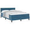 vidaXL Boxspringbett mit Matratze Dunkelblau 140 x 190 cm Samt