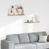 vidaXL Wandregal mit Regal 2 pcs Beige 80 x 9 x 3 cm Holzwerkstoff