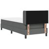 vidaXL Boxspringbett mit Matratze Dunkelgrau 200 x 80 cm Polyester