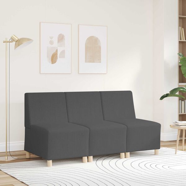 vidaXL | Modulares Armfreies Sofa | Dunkelgrau 55 x 74 x 82 cm Cordstoff