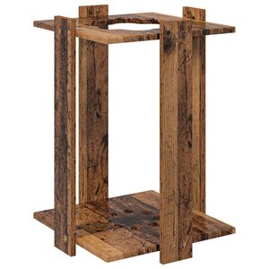vidaXL Billardqueue-St&auml;nder Holzwerkstoff 42 x 43 x 60 cm Altholz