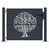vidaXL Gartentor Anthrazit 100x75 cm Stahl Baum-Design