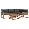vidaXL Outdoor-Sofagarnitur 5 stk. Natur und Anthrazit