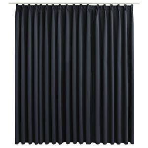 vidaXL Verdunkelungsvorhang mit Haken Schwarz 290 x 245 cm