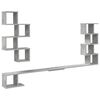 vidaXL Wandmontiertes TV-Regal Betongrau 180 x 15 x 94 cm