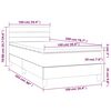 vidaXL Boxspringbett mit Matratze & LED Dunkelblau 100x200 cm Samt