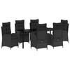 vidaXL Garten Essgruppe 7 stk. Schwarz Poly-Rattan