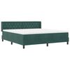 vidaXL Boxspringbett mit Matratze Dunkelgr&uuml;n 200 x 180 cm Polyester