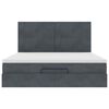 vidaXL Ottoman-Bett mit Matratzen & LEDs Dunkelgrau 160x200 cm Samt