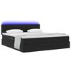vidaXL Bett mit Stauraum und LED mit LED Schwarz 180 x 200 cm Samt