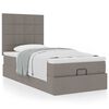 vidaXL Ottoman-Bett mit Matratze Taupe 90x200 cm Stoff