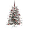 vidaXL K&uuml;nstlicher klappbarer Weihnachtsbaum Wei&szlig; 120 cm PE und PVC