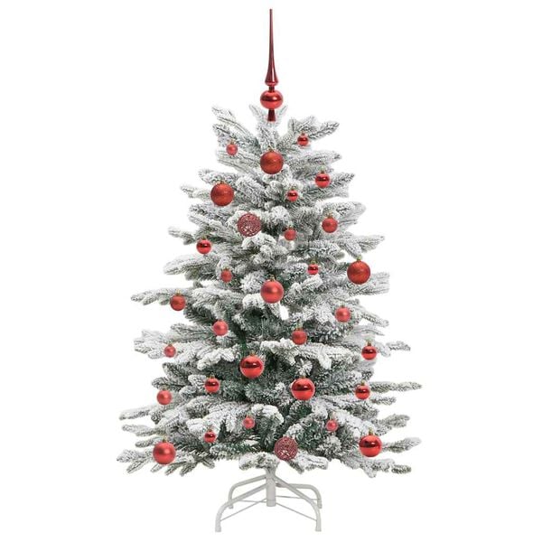 vidaXL K&uuml;nstlicher klappbarer Weihnachtsbaum Wei&szlig; 120 cm PE und PVC
