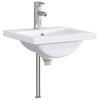 vidaXL Waschbecken f&uuml;rs Badezimmer Chrom 42 x 40 x 16,5 cm Metall