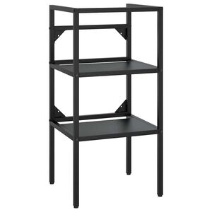 vidaXL Badezimmer Waschtischgestell Schwarz 40x38x83 cm Eisen