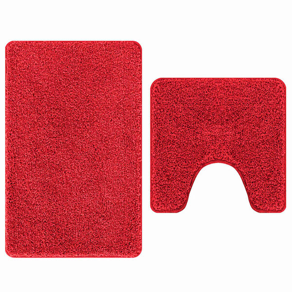 vidaXL Anti-Rutsch Badematten-Set 2 pcs Rot PP