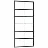 vidaXL Schiebet&uuml;r ESG-Glas und Aluminium 90x205 cm Schwarz