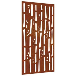 vidaXL Garten-Wanddeko 105x55 cm Cortenstahl Bambus-Design