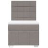 vidaXL Boxspringbett mit Matratze Taupe 90x200 cm Stoff