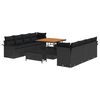 vidaXL Garten-Sofa-Set Schwarz