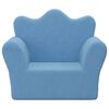 vidaXL Kindersofa Blau Weich Plüsch