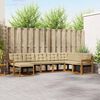 vidaXL Outdoor-Sofagarnitur mit Kissen 8 pcs Natur und Beige