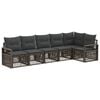 vidaXL Gartensofa-set 6 pcs Grau Poly-Rattan