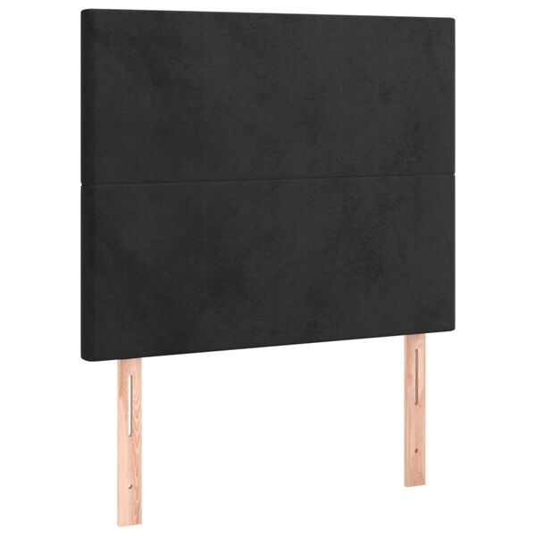 vidaXL Kopfteil Schwarz 90x5x118/128 cm Samt