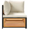vidaXL Garten-Ecksofa mit Kissen Massivholz Akazie