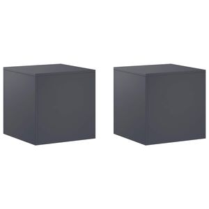 vidaXL Pflanzenst&auml;nder 2 pcs Anthrazit 40 x 40 x 40 cm